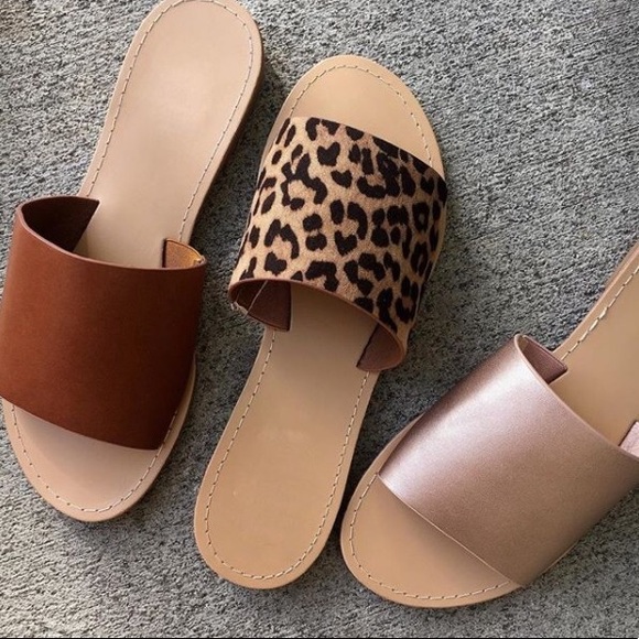 Shoes - Vegan Suede Leopard Print Flats